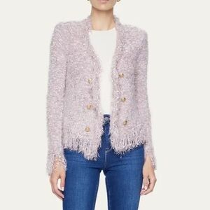 ISO: L’AGENCE Azure fuzzy cardigan blazer